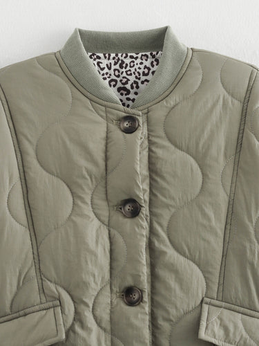 Padded Animal Print Jacket